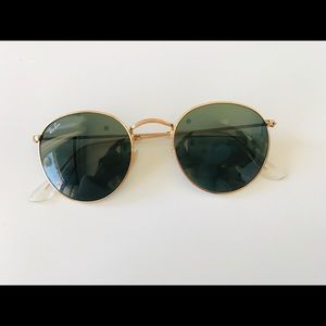 Ray Ban Round Metal Gold Sunglasses